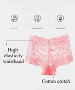 Women's Briefs Sexy Lace Mesh Panties Perspective Underwear Low Waist Solid Color Briefs Breathable Intimates Female Lingerie