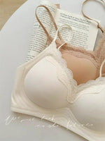 Wirefree Bra for Small Boobs Push Up Padded Strappy Summer Bralette Seamless Comfort Daily Wear Lightweight Thin Straps Lingerie