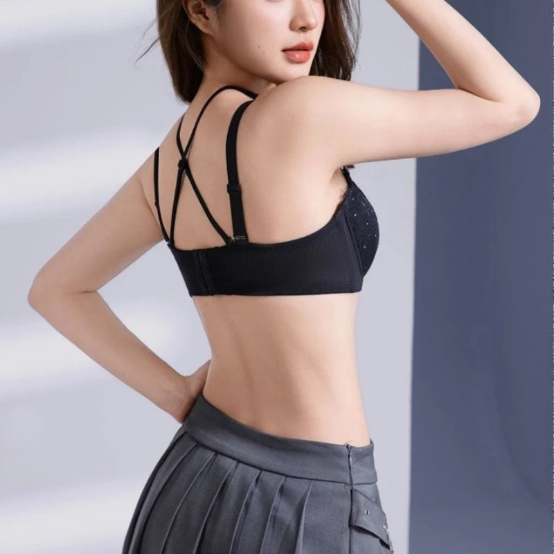 Women's Lace-Trimmed, Side-Breast-Enhancing, Skin-Fitting Shaping Bra Underwire, Minimizer Breathable Comfortable Bra 2026