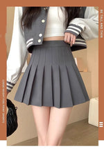 Preppy Style Women Pleated Skirts Summer High Waist Zipper Girls Dancing JK Mini Skirts Black Fashion Student A Line Faldas 2025