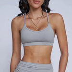 Gathering Shock-proof and Beautiful Back Seamless Sports Bras Gym Women Top Crop Tube Yoga Tops Fitness Scrunch Bum Workout Suit