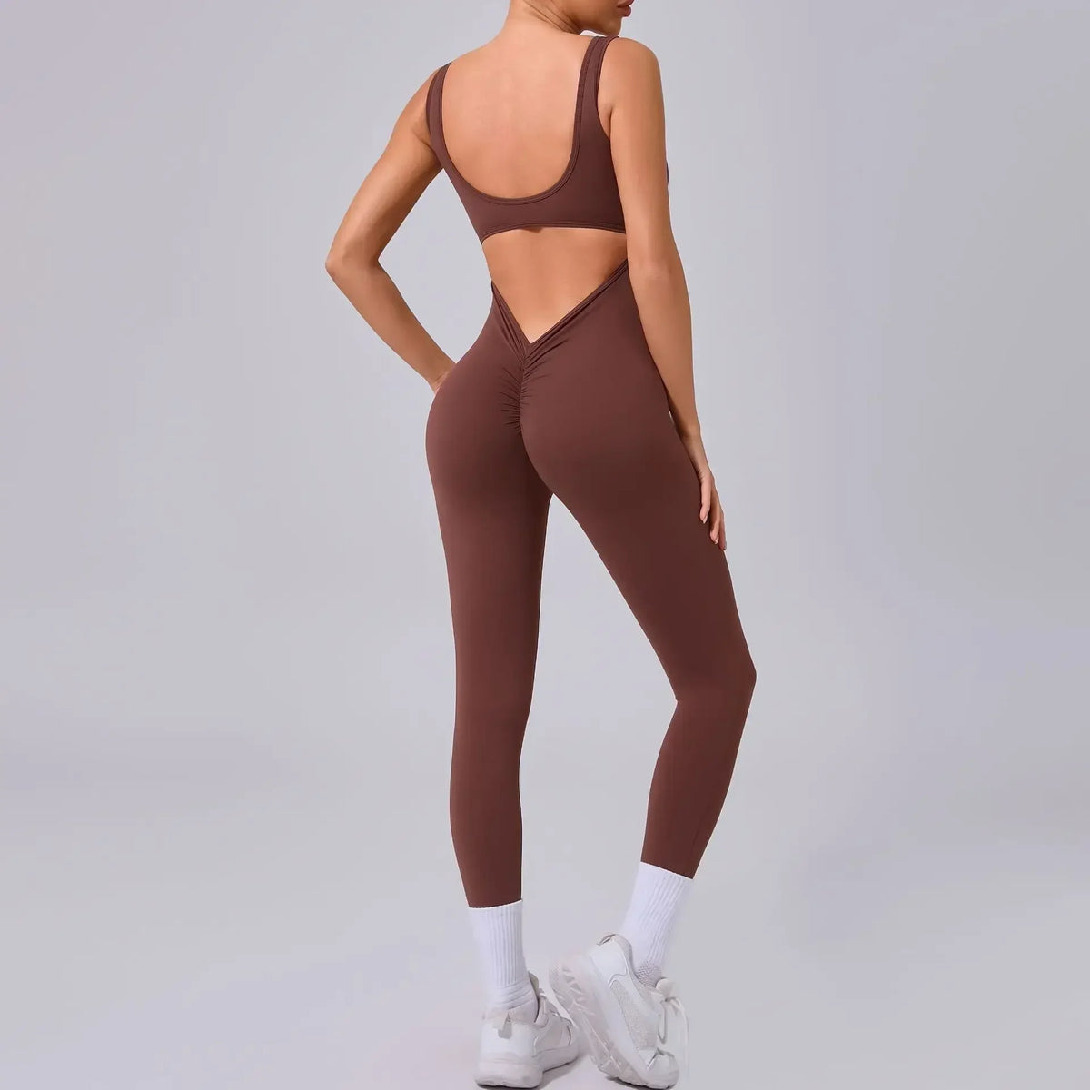 Seamless Yoga Jumpsuits Sports Fitness Hip-lifting Hollow Beauty Back One-piece Workout Running Gym Leggings Bodysuits for Women