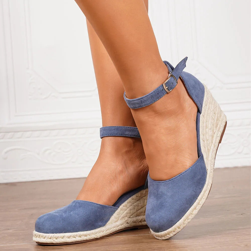 15 Colors Big Size 43 Summer Bohemian Espadrilles Sandals Women Beach Vacation Shoes Comfy Walk High Heels Wedges Sandals