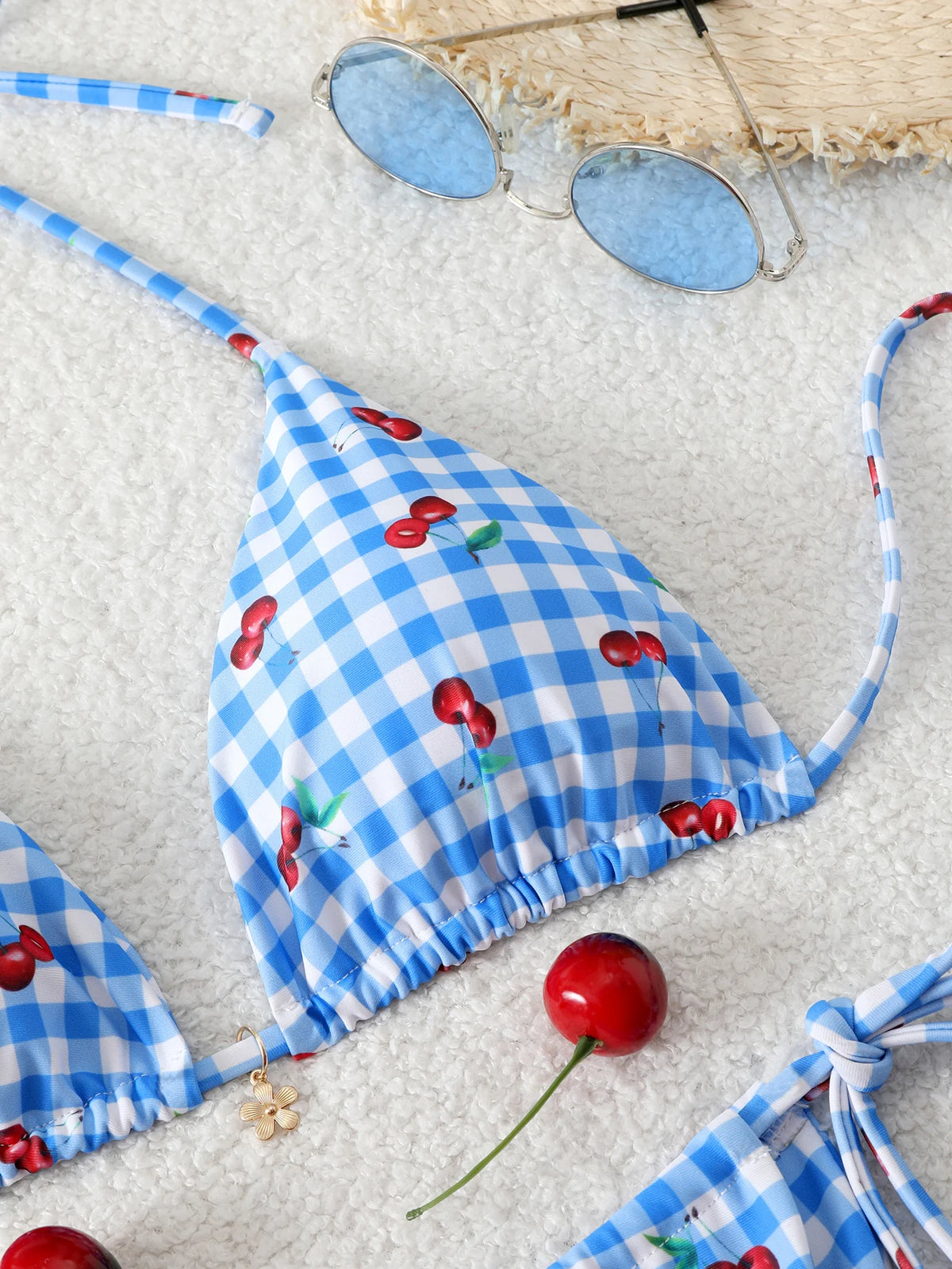 Triangle Halter Thong Bikinis 2026 Women Sexy Printed Swimsuit Floral String Swimwear Female Bathers Bathing Swimming Swim Suit
