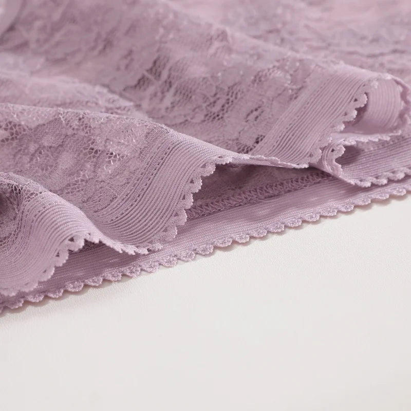 FINETOO 3PCS Women Lace Panties Sexy Hollow Underpants Sexy High Waist Lace Panty Elegant& Romantic Ladies Breathable Underwear