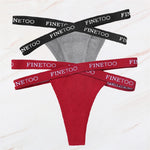 2Pcs/Set Women Thongs Panties Female Letter Belt Underwear Ladies Cotton Cross Strap Bikini M-XL G-String Girl Intimate Lingerie