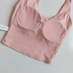 Women's Halter Neck Sports Bra Vest Slimming Tube Top for Yoga Gym Running Beautiful Back Sling Design One Cup Gathered Summer F