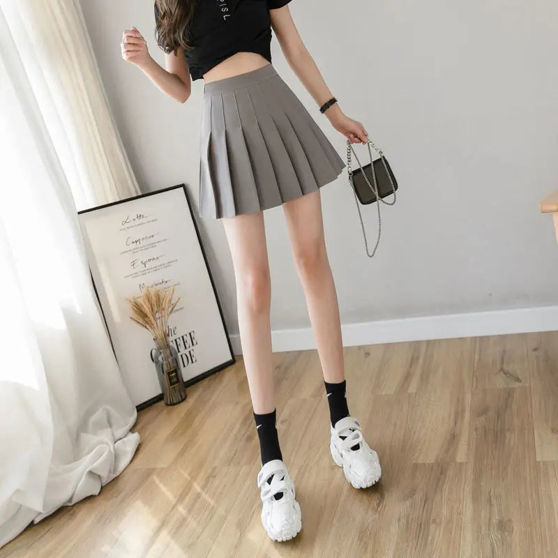 Mini Skirts Womens 2024 Summer Japanese School Pleated Skirts High Waist Kawaii Cute Pink Plaid Skirt Uniform Harajuku Jupe