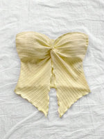 Twist Knot Cropped Tube Top for Women Summer Y2K Clothes Sexy Off the Shoulder Slit Crop Top
