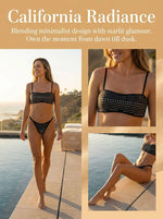 2026 Shiny Sequins Bandeau Bikini Women Swimwear Female Swimsuit Two-pieces Bikini Set Bather Bathing Suit Swim Lady Beachwear