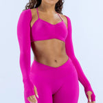 NCLAGEN Vision Shrug Long Sleeve Gym Top Women Yoga Shirt With Thumb Holes Breathable Fitness Running Workout Sports Shawl