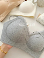 Wirefree Bra for Small Boobs Push Up Padded Strappy Summer Bralette Seamless Comfort Daily Wear Lightweight Thin Straps Lingerie