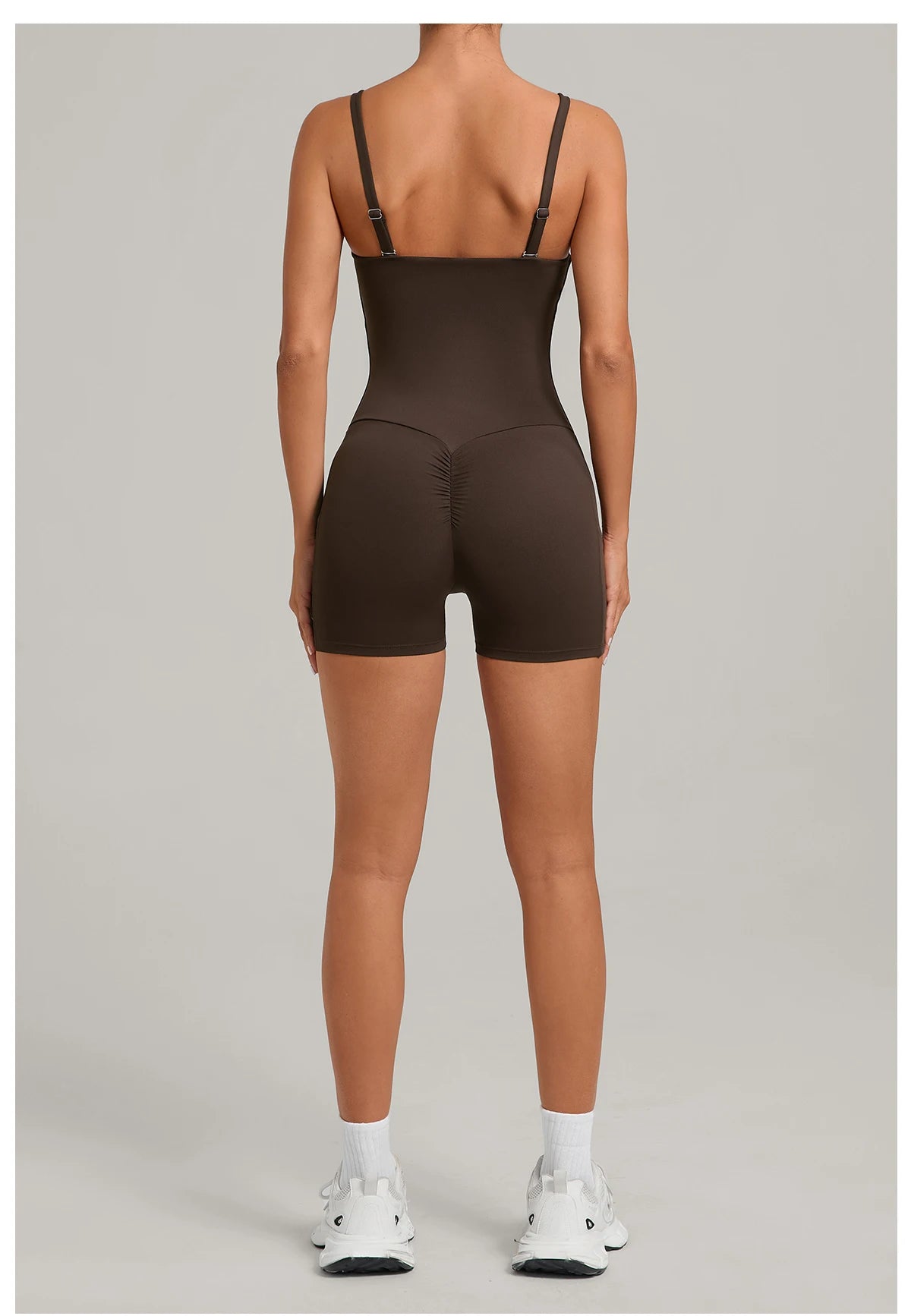Womens Two Way Wear Bodysuit Sleeveless Yoga Stretch One Piece Romper Sexy Fitness Side Pockets Sportwears Bodysuit