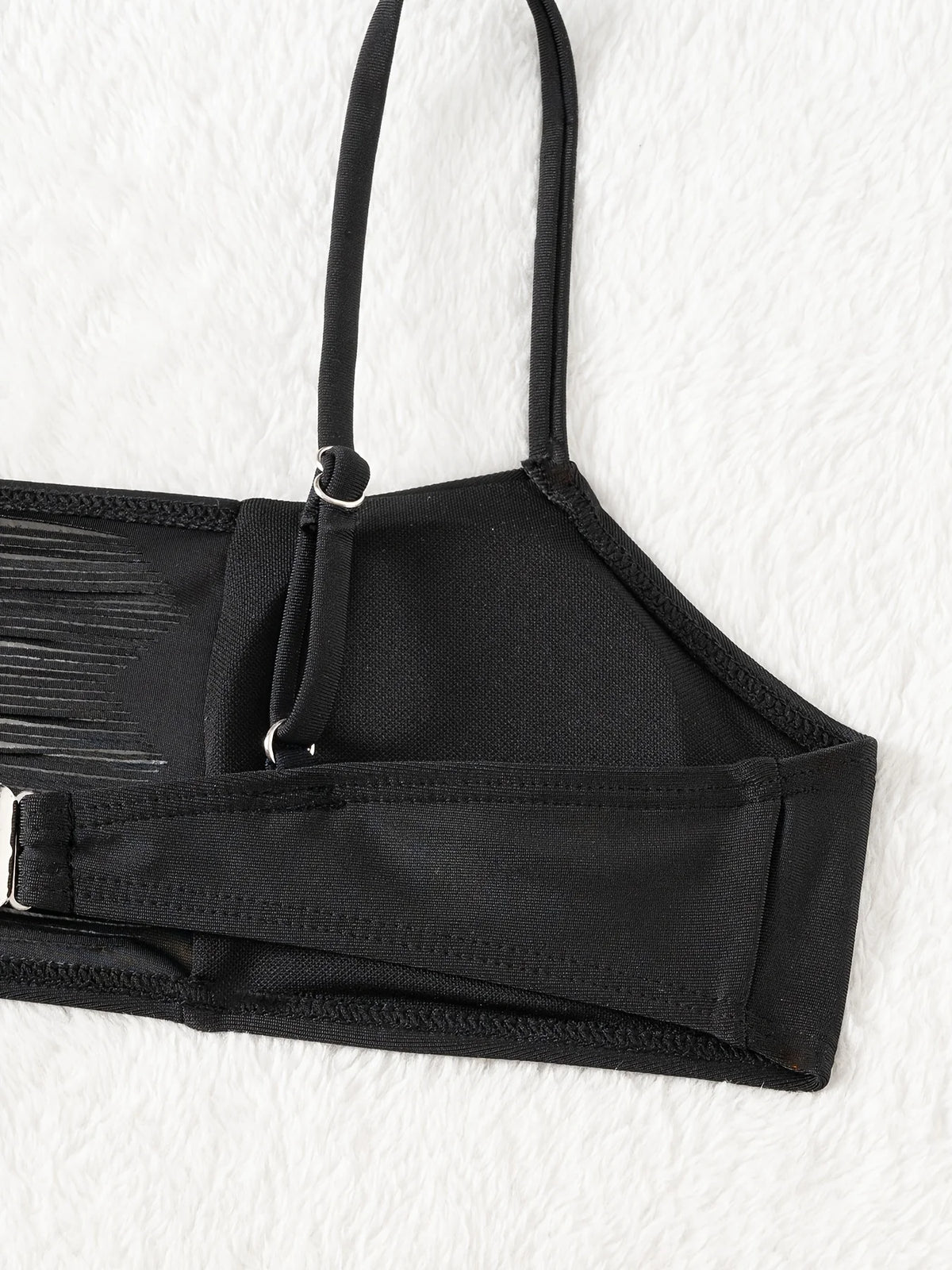 ZTVitality Black Sexy Push Up Bikini Set 2025 New Arrival Padded Mid Waist Hollow Out Swimsuit Women's Swimwear Summer Beachwear