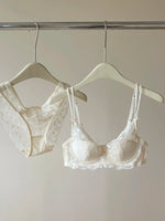 French Inspired Minimiser Bra Women Sexy Lingerie Set Large Chest Support Thin Comfort Half Cup Soft Underwire Anti Sagging