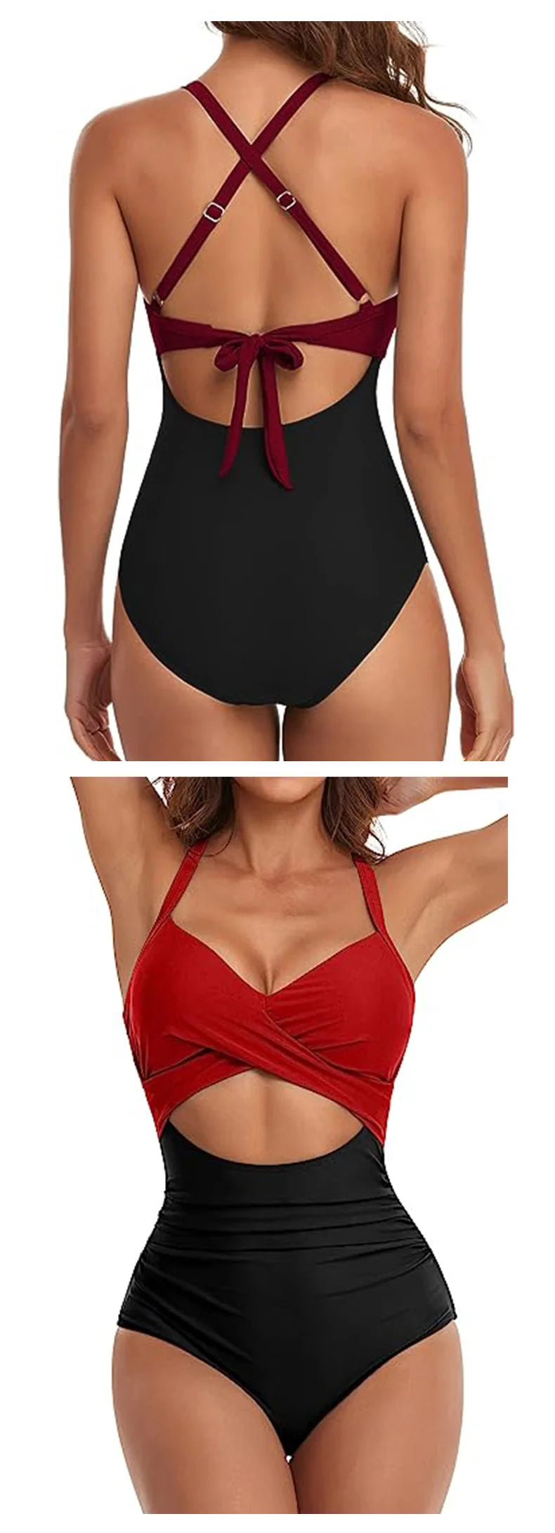 Leopard One Piece Swimsuit 2024 New Halter Push Up Swimwear Women Swimsuit Bathing Suit Beachwear Monokini Female Swimming Suits