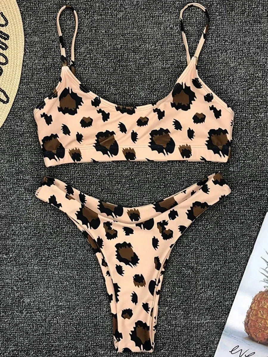2026 Snake Leopard Brazilian Bikini Female Swimsuit Women Swimwear Two Pieces Bikini Set High Cut Bathing Suit Swim Beach Wear