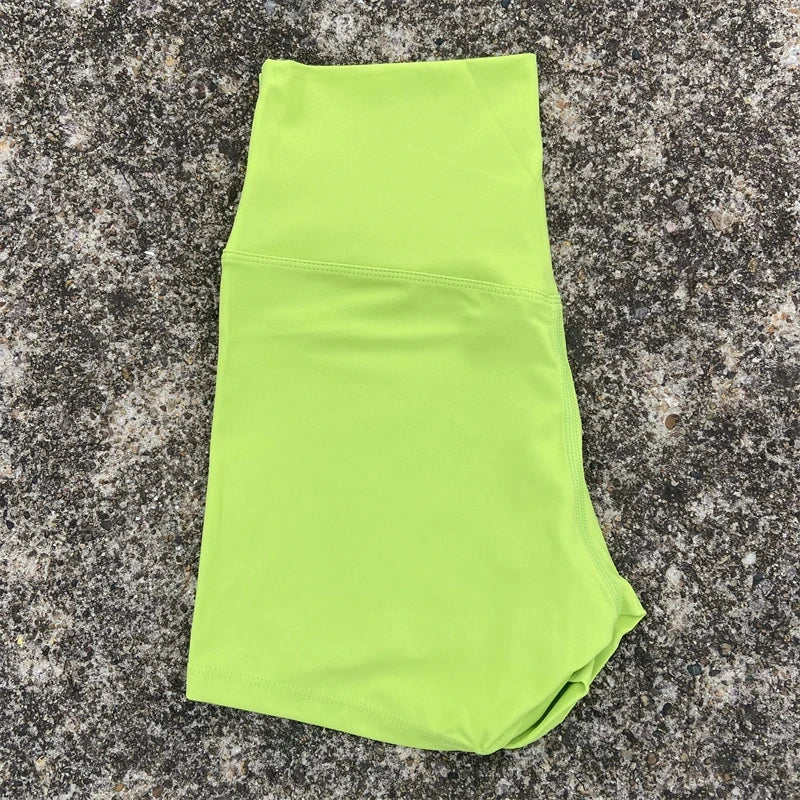 Solid Color High Waist Yoga Short Leg Women Fitness Sport ShortBike Soft Squatting Proof Comprehensive Training Jog Athletic