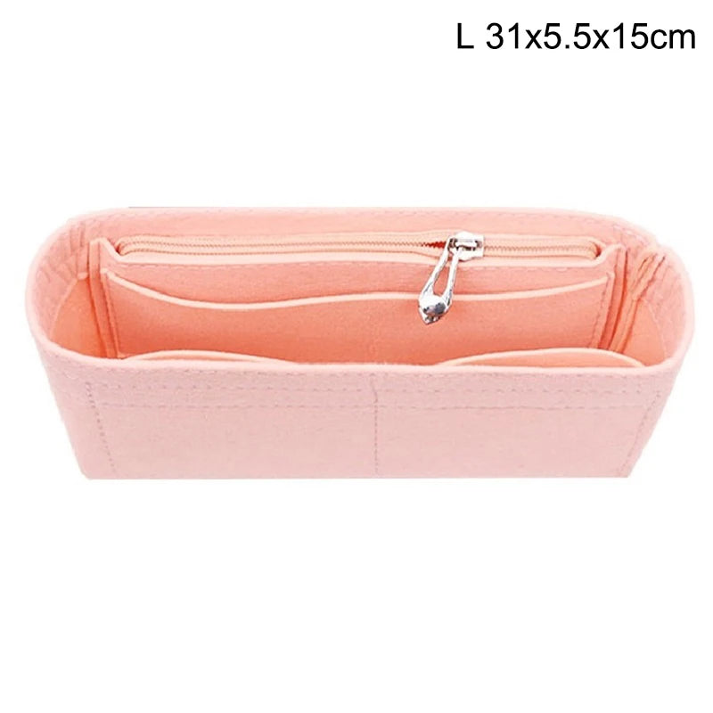 1PC Felt Insert Bag Organizer, Makeup Organizers, Liner Perfect for Brand Women's Handbags For And Cosmetic Bags〔Nest〕