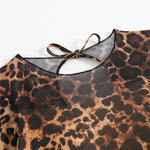 S - XXL New Sexy With Shorts Leopard Long Sleeve One Piece Swimsuit Women Swimwear Female Padded Bather Bathing Suit Swim V7348