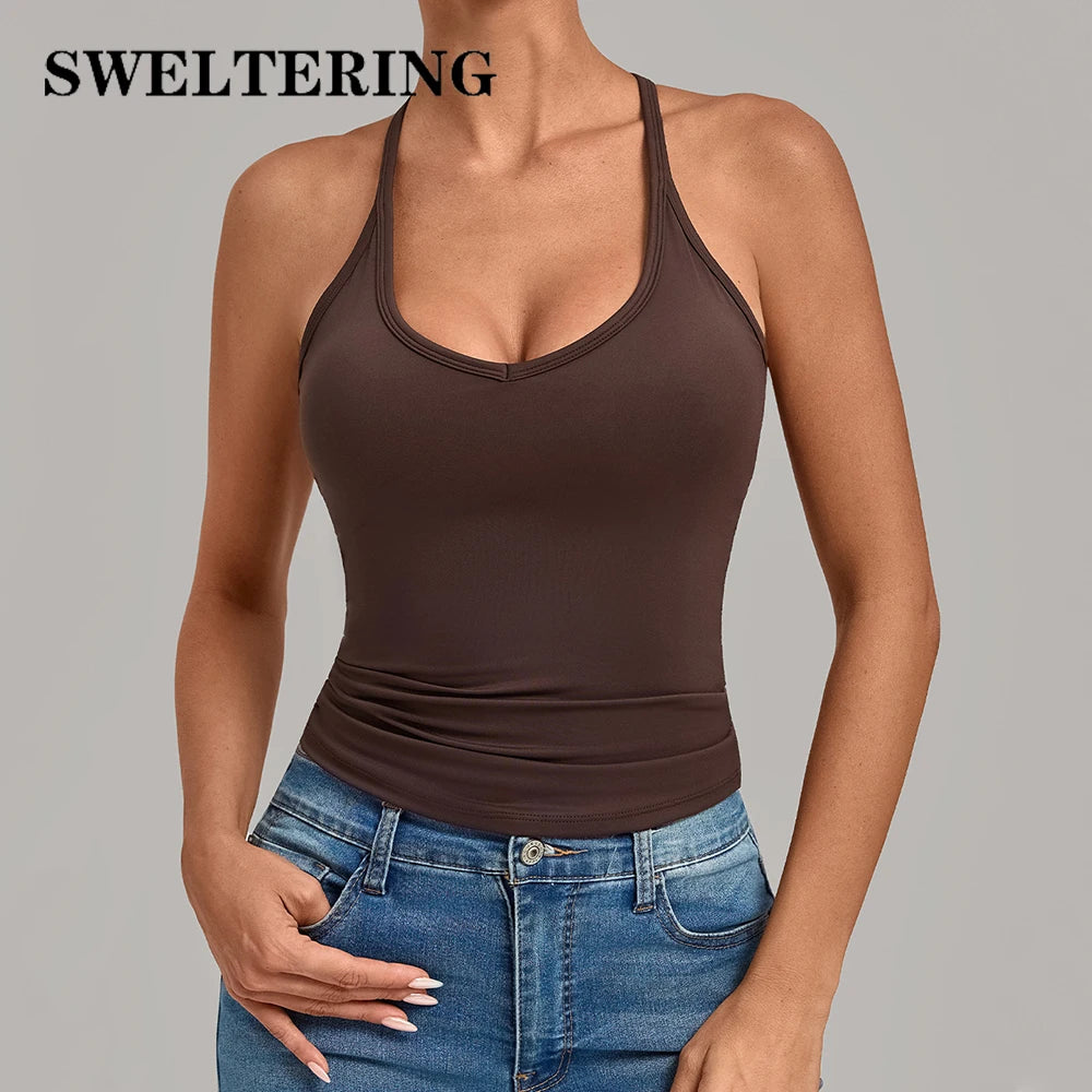 Yoga Tank Top Woman's Breathable Sports Underwear Gym Fitness Vest Shockproof Push-up Runnings Bra Female Yoga Workout Underwear