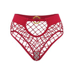 New Style Mesh Sexy Women's Panties Solid Color Mid High Waist Fishnet Lingerie Ladies Hollow Out Transparent Elasticity Briefs