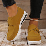 2025 Faux Suede Platform Loafers Women Lightweight Slip On Thick Sole Sneakers Woman Plus Size 43 Comfort Non Slip Casual Shoes