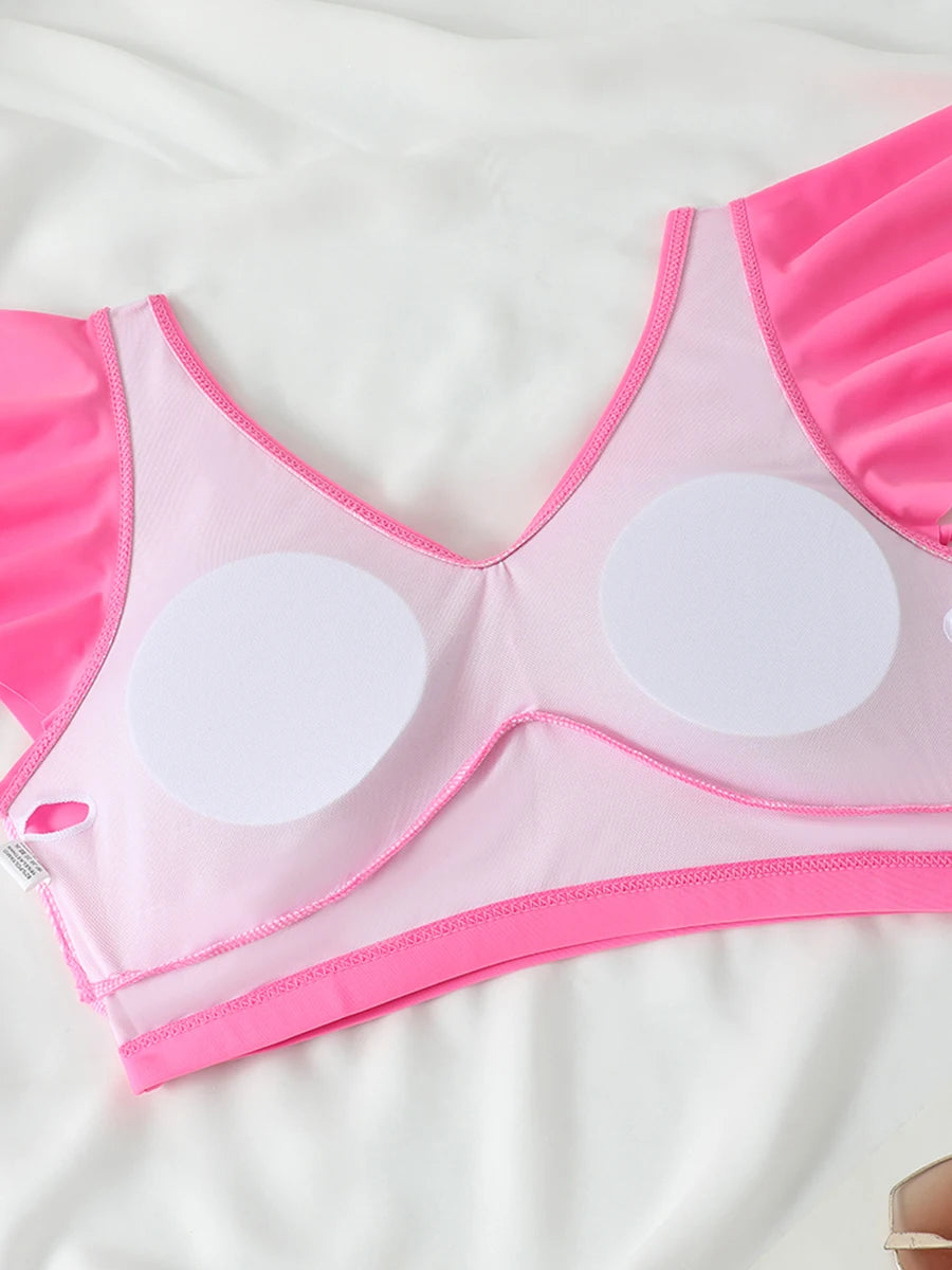 2026 Ruffle Bikinis Women Sexy Swimwear Female High Wasit Swimsuit Bathers Bathing Swimming Swim Suit Beachwear Summer