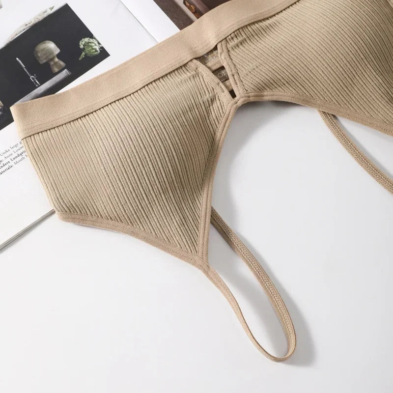 Sexy Non-wire Bras For Women Seamless Underwear Tube Tops Hollow Bras Push Up Sexy Lingerie Female Bandeau Bras Top