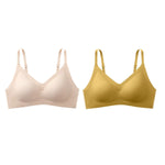 2Pcs/Set Seamless Bras For Women Wire Free Push Up Underwear Sexy Lingerie Invisible Bra Top Removable Pads Female Intimate