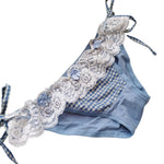 Women's Sexy Bandage Lace-Up Transparent Panty Seamless Cotton Crotch Briefs Buttocks Wrap Knickers Lady Underwear