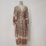 Printed Long Sleeve Crochet Knitted Cardigan Tunic Beach Cover Up Cover-ups Beach Dress Beach Wear Beachwear Female Women K7203