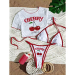 2026 Sexy 3 Piece Women Swimsuit Short-sleeve Cover-up Swimwear Summer Print Bikini Set Brazilian Beachwear Party Bathing Suit
