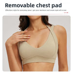 Workout Clothes Woman Gym Top Breathable Sports Bra Fitness Trainning Shoulder Strap Yoga Bra Outdoor Jogging Push Up Underwear