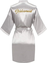 Women Bridal Robe For Bride And Bridesmaid Getting Ready Wedding Party Bathrobe