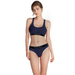 Fashion Bottoming Tops Letter Print Women‘sBra ThongUnderwear Set Sexy Beauty Back Vest Top Seamless Sleep Lingerie Suit