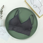Women Tube Top Seamless Bra Crop Top Solid Color Sports Sexy Lingerie Active Bra Tops Underwear With Removable Pads
