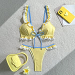 DEKA Brazilian Strappy Micro Sexy Bikini Set Swimsuit Swimwear Women Solid Bathing Suit Swimming Suit Beachwear biquini F