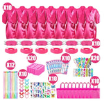 6/10/12 Set Spa Birthday Party Robes Gowns for Girls Kimono Satin Robe Hot Pink Spa Party Favors for Kids Child Birthday Spa Kit