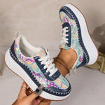 Punk Mixed Color Platform Sneakers for Women 2025 Fashion Thick Bottom Vulcanized Shoes Woman Cozy Non Slip Walking Shoes 43