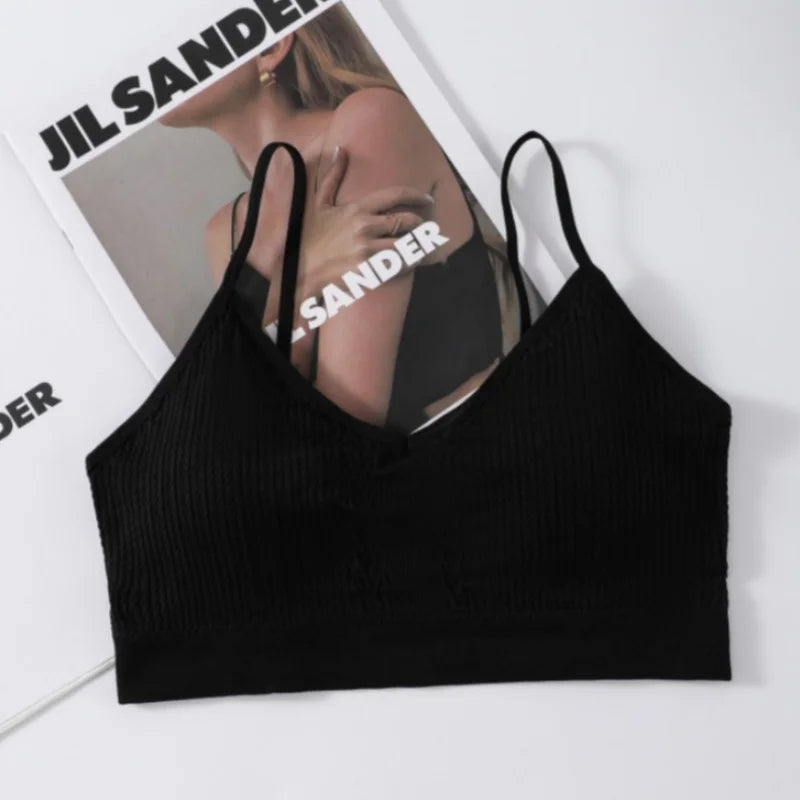 Seamless Bras For Women Wire Free Padded Brassiere Sports Underwear Comfort Crop Top Solid Color Sexy Lingerie M-XL Intimates