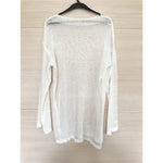 Sexy Long Sleeve See Through TopMesh Sheer Tunic Beach Cover Up Cover-ups Beach Dress Beach Wear Beachwear Female Women V3557