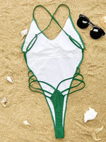 Extreme Mini Micro String Thong Female Swimwear One Piece Swimsuit Women Cross Backless Monokini High Cut Bathing Suit Swim Lady
