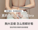 Backless Bra Women Thick Padded Push Up Adhesive Sticky Invisible Bra Small Bust Strapless Convertible Bralette Beach Essential