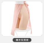 Women Sexy Lingerie Hanfu Dress Cosplay Costume Deep V Erotic See-through Pink Chinese Ancient Style Temptation Dresses