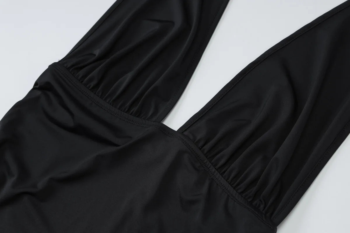 FDYOUI Sexy Deep V-neck Bandage Solid Crop Tops Women's 2026 Summer Halter Off Shoulder Sleeveless T-shirt Vacation Corset Top