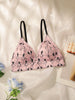 Kawaii Cat Print Triangle Bralette Women Wireless Thin Cup Bra Cute Pink Soft Breathable Daily Lingerie For Teen Girls MR2844
