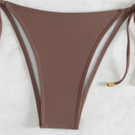 Brown Swimwear String Halter Bandeau Bikinis Sets Micro Thong Sexy Swimsuit Women Back Knotted Bathing Suit Bikini Mujer 2026
