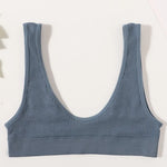 Ribbed Seamless U-Back Bralette Women's Push Up Tube Tops Wire Free Plunge Underwear Sexy Lingerie Small Cup Intimates M-XL