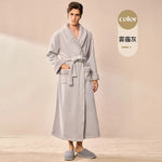 Long Flannel Robe for Men Women Warm Home Pajamas Loungewear 2026 Autumn Winter New Thick Coral Fleece Couple Bathrobe